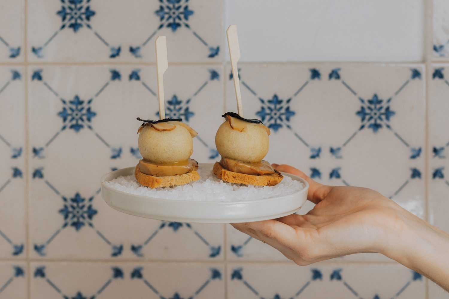 Bunyols de ceps foie i tofona